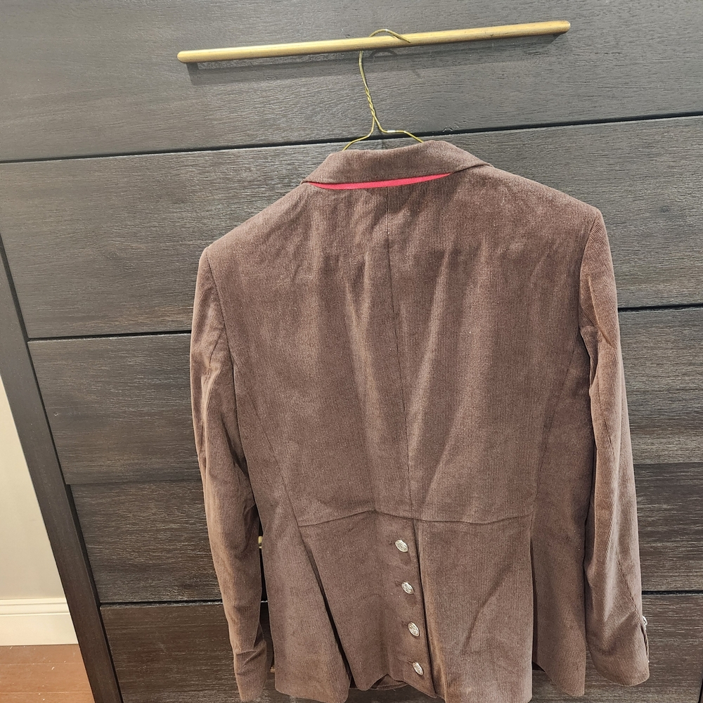 Brooks Brothers Brown Women's Blazer with Red Accent